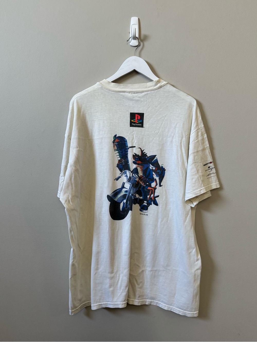 Vintage Crash Bandicoot 3 Warped PlayStation Hanes Beefy-T game promo t-shirt